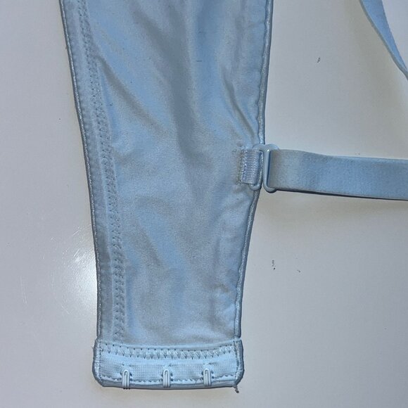 Maidenform Light Blue Lace Underwire Padded Bra Adjustable Straps Size 40C - Picture 7 of 11